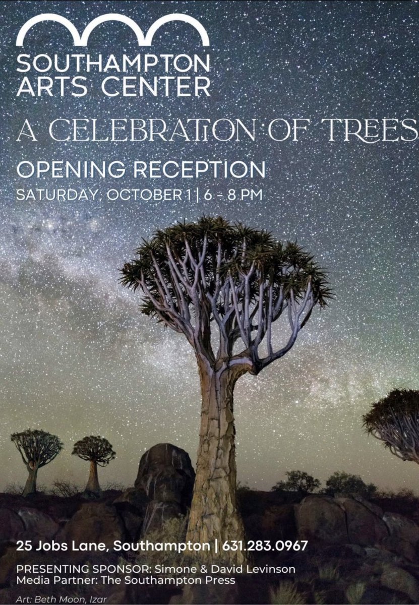<strong>A Celebration of Trees</strong>  
                   October 1 – December 18, 2022<br>  
                <h6>Southampton Arts Center, Southampton, NY</h6>
                